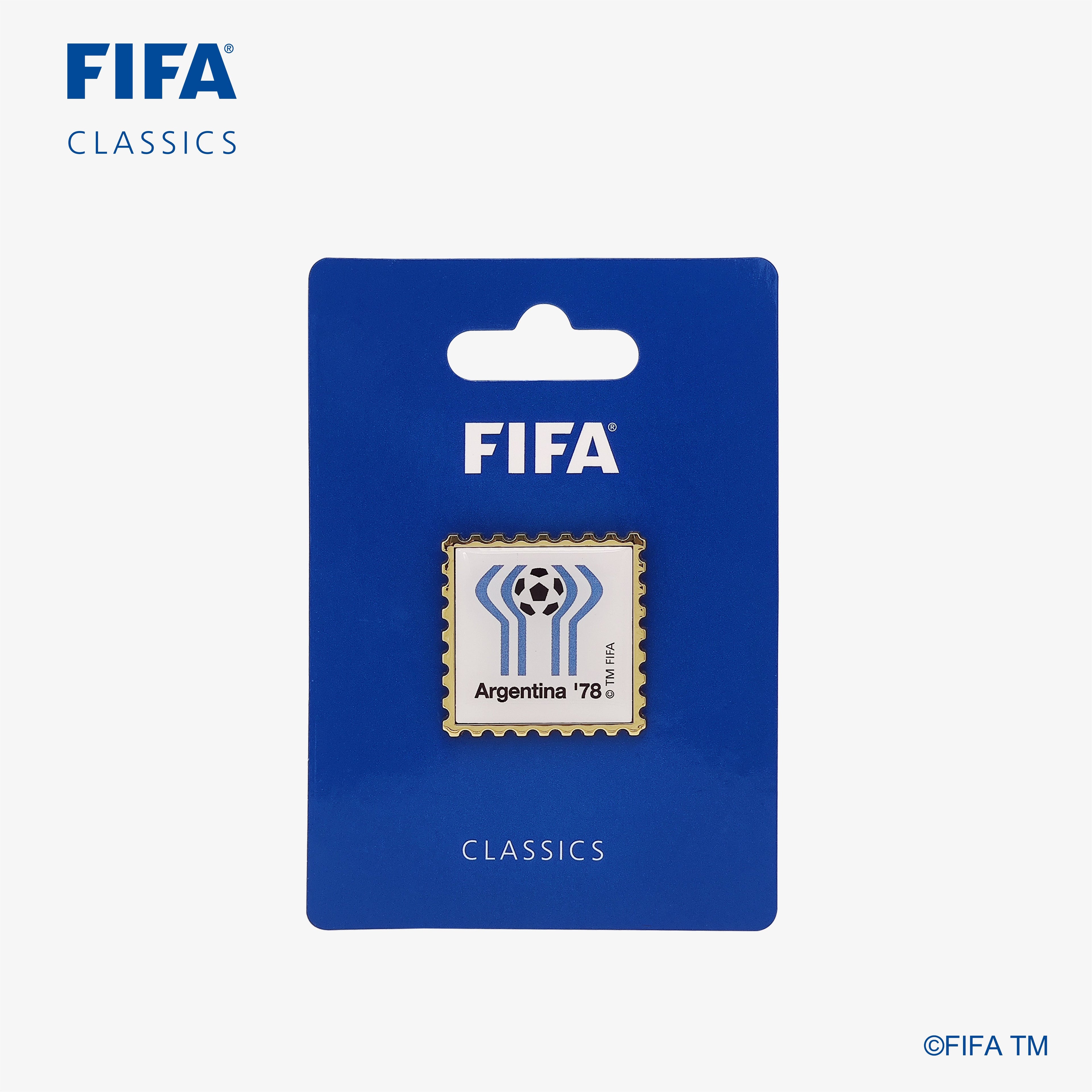 Historical Pin with FIFA classic blue package